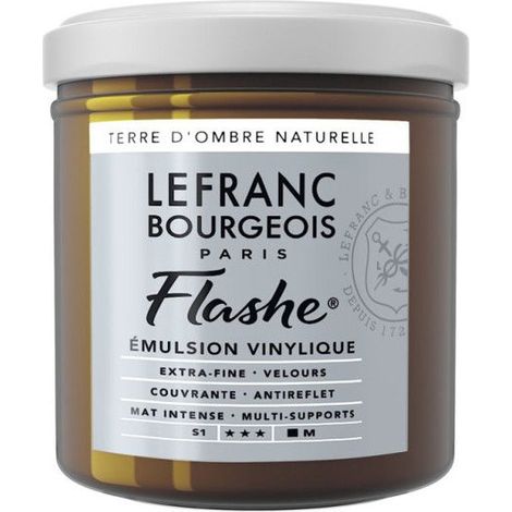Peinture vinylique - Flashe - Terre ombre naturelle - 478 - Lefranc Bourgeois - 125ml
