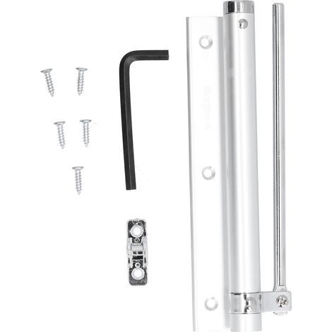 Adjustable and silent single spring stainless steel door closer, easy to install for home and office (1/5)