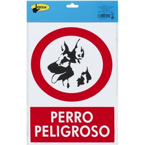 PVC-Schild 20x30 "Gefährlicher Hund", LOGUI