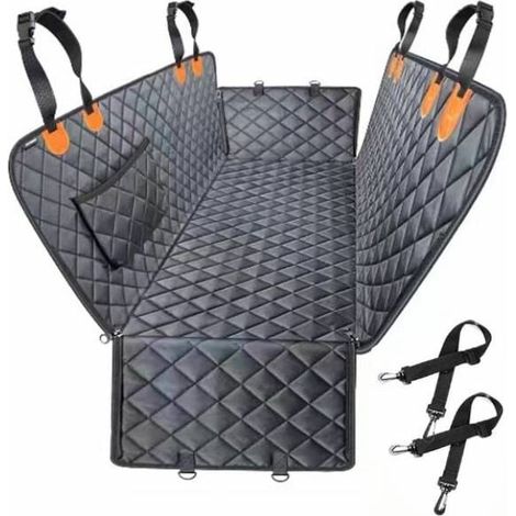 Housse de siège auto pour animaux de compagnie 100 % imperméable. hamac 600D. robuste. anti-rayures. antidérapante. durable. souple. pour voitures. camions et SUV (1/4)