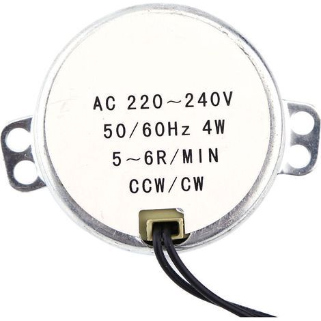 1pc 220-240V AC Moteur synchrone Motoréducteur 4W CW/CCW (5-6RPM) (1/3)