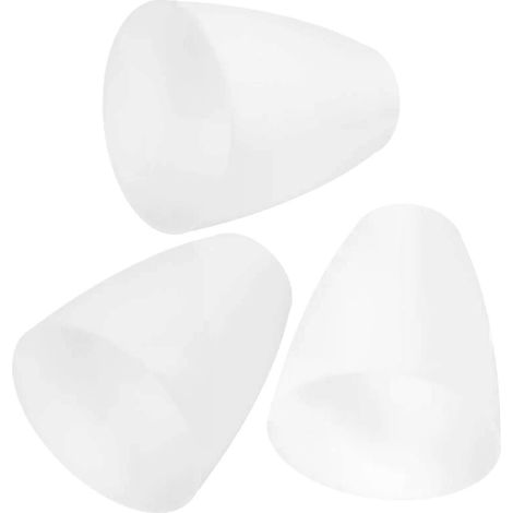 3er-Packung Kunststoff-Lampenschirme mit flacher Öffnung, E14, weiß, 30 mm Durchmesser, für Schreibtischlampen, Schlafzimmer, Wohnzimmer, Beleuchtung, Heimdekoration (1/4)