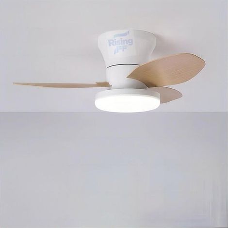 Ventilador de techo silencioso de 65 cm con luz, control remoto, 3 modos de iluminación LED, 6 velocidades, color (1/5)