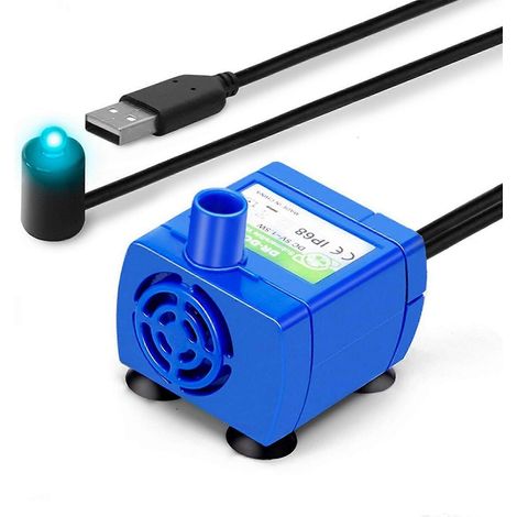 Pompe à eau pour animaux de compagnie, rechargeable par USB, avec LED et moteur pour fontaine à eau pour chat FP (1/5)