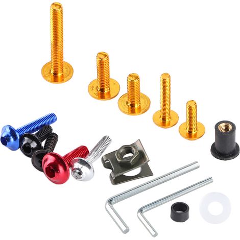 Kit de 190 pièces (boulons, écrous et rondelles) pour fixation de carénage, compatible avec Honda CBR600RR, CBR900RR, CBR1000RR et CBR1100XX. (1/5)