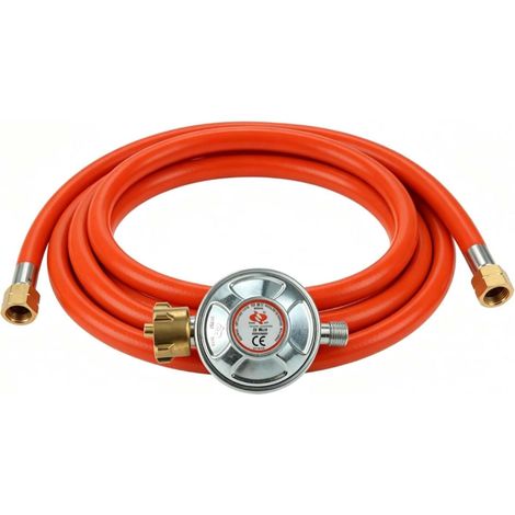 Raccord gaz avec détendeur 50 mbar,Tuyau de gaz 150 cm 1/4" Filetage (1/5)