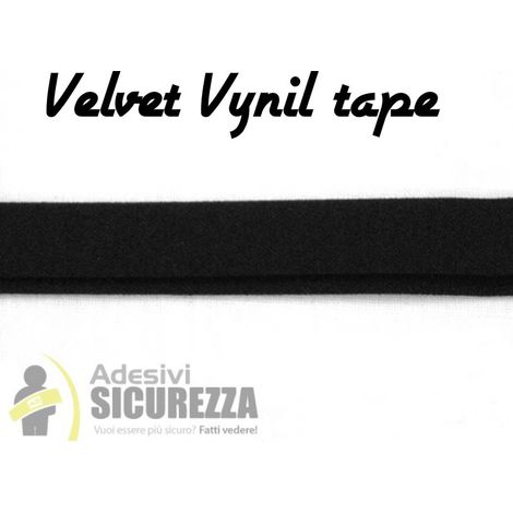 Nastro velluto nero adesivo   Pellicole decorative & wrapping - Misura: 25mm x 2 Metri