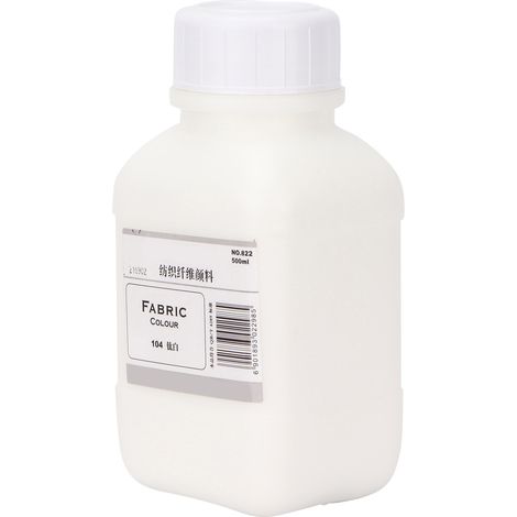 Textile Pigments 500ml Fabric Paint for Painting Wall Shoes TShirts HandMade DIY(White 104) (1/5)