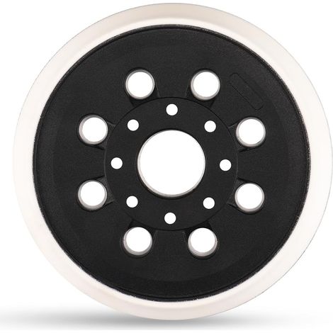 Plateau De Ponçage - 1 Pièce - Plastique Et Caoutchouc - 8 Trous - Pour Ponceuse Excentrique Bosch - 125 Mm (1/5)
