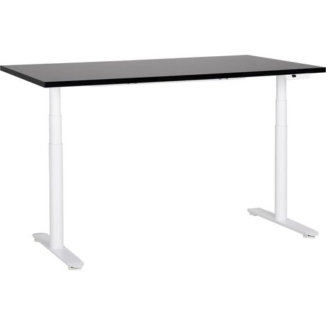 Electric Adjustable Standing Desk DESTINAS Black/ White 160 cm 72 cm