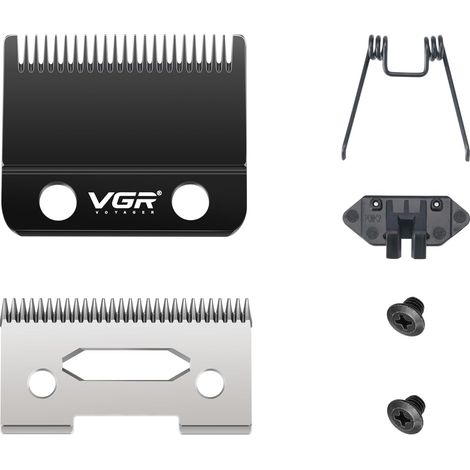 001 DLC Carbon Steel Replacement Blade for Lawnmower Precision Ceramic Moving Blades with 2 Pairs of Screws, Model Trimmer with Coated Fixed Blade (1/5)