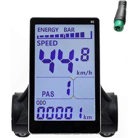 Panel de visualización LCD para bicicletas y patinetes eléctricos, compatible con sistemas de 24V-60V, pantalla duradera para uso en bicicletas eléctricas de montaña. (1/4)