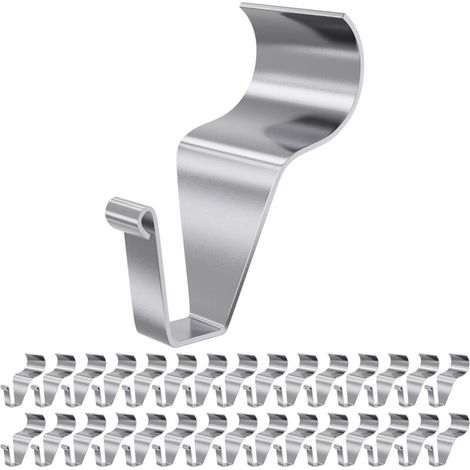 Confezione da 30 ganci in vinile per facciate, non richiedono foratura, clip robuste per un fissaggio senza danni alle facciate. - Crezuo (1/4)