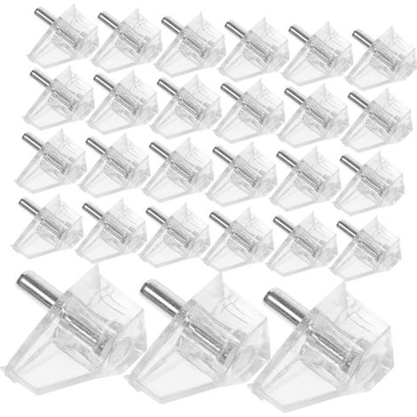 50pièces Supports Étagère Transparents Plastique Chevilles Pour Étagères Supports De Rechange Faciles à Installe (1/5)