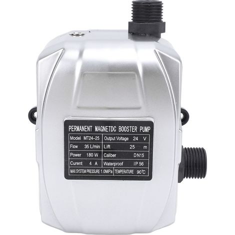 Pompe de surpression automatique 24V 180W - 35L/min, 25m, silencieuse, aimant permanent - Régulation de pression pour douche, chauffe-eau solaire, cuisine & jardin (1/5)