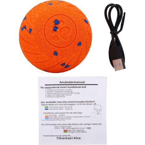 Balle interactive pour chien, jouet intelligent à 3 modes : mouvement automatique, rotation, saut, rechargeable, étanche, résistante aux morsures, pour chiens moyens et grands (1/5)