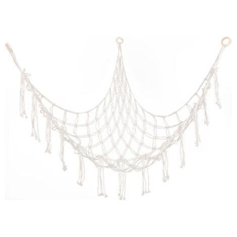 Grand filet ou hamac pour animaux en peluche bohème, 139,7 cm, hamac pour jouets, objets en macramé, coin de rangement pour animaux, filet suspendu, hamac en maille, sac de rangement pour jouets (1/5)
