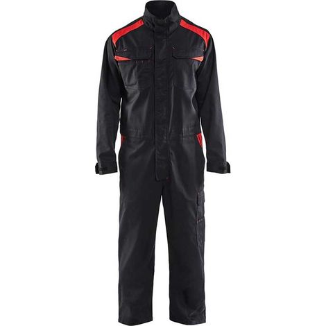 Combinaison de travail Industrie manches longues stretch 605418 - Noir/Rouge 42 (1/4)