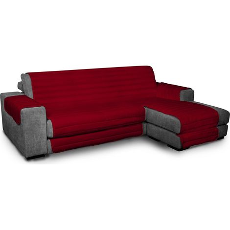 housse de canapé Double-face avec chaiselongue, Bordeaux, 290cm (1/2)