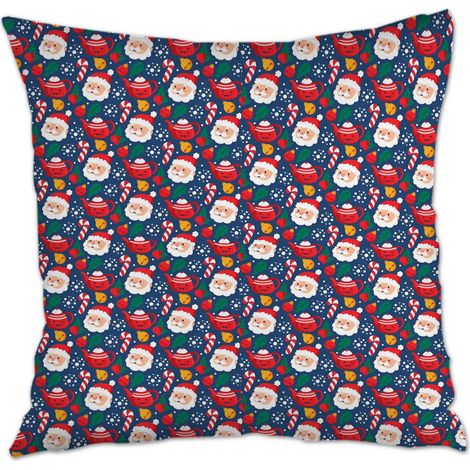 Housse de coussin 45x45 cm carrée à fermeture éclair invisible pour chambre à coucher salon (1/5)