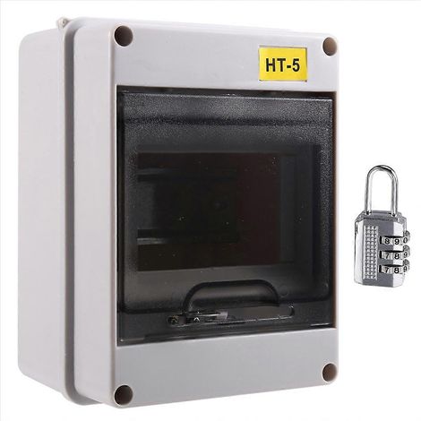 Boîte de jonction HT série 5 voies PC IP65 étanche pour disjoncteur extérieur avec verrouillage (1/5)