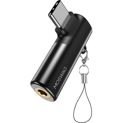 USB C à 3,5 mm Jack Type C Adaptateur Casque Angle Droit Auxiliaire (1/5)