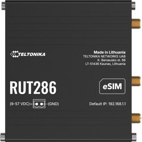 Teltonika RUT286 Enrutador Industrial 4G/LTE (RUT286AAAAA0)
