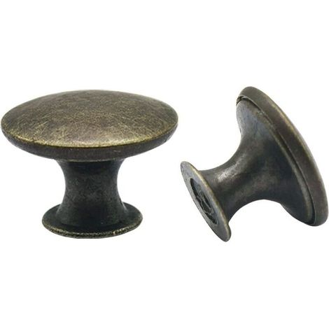 Türknöpfe, 10er-Set, Schubladenknöpfe, 30 mm, Vintage-Messinggriffe, Möbelknöpfe für Küchenschränke – (1/4)