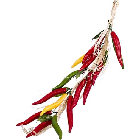 Tresse de piments décorative, H. 55 cm (lot de 5)