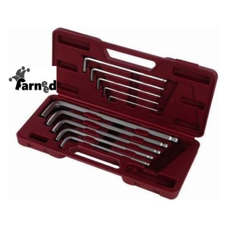 CHIAVI 10 PZ BRUGOLA ESAGONALI PUNTA PALLA BALL POINT 3 17 mm VALIGETTA OX
