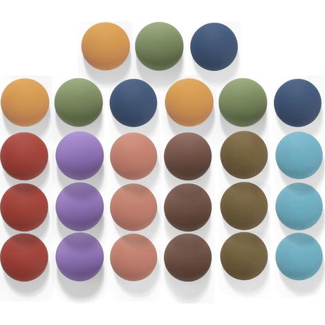 Lot de 27 Aimants Frigo Puissants - Petits Aimants Ronds Colorés en Résine pour Tableau Blanc, Bureau et Cuisine - 9 Couleurs Mates, Aimant Puissant pour Photos et Notes (1/5)
