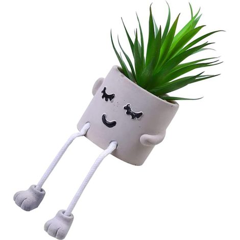 Plante Artificielle Succulente Décorative en Pot Ciment Fausse Succulente Mini pour Bureau et Étagère Décoration Intérieure Nordique Petite Plante D’Ornement Réaliste Modèle « (1/5)