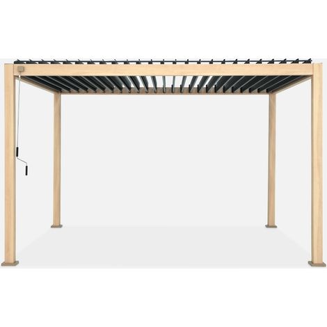 Pergola bioclimatica 3x4m in alluminio, lamelle orientabili