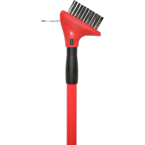 VENTEO - Brosse à Joints de Dallage Extérieur Rootslayer Grattoir Intégré Manche Télescopique Réglable Nettoyage Joints Terrasses Allées Extérieures Usage Intensif