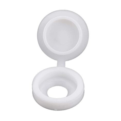 Bolsa de 100 embellecedores de plástico con tapón para tornillo plast blanco a-371-2 (1/2)