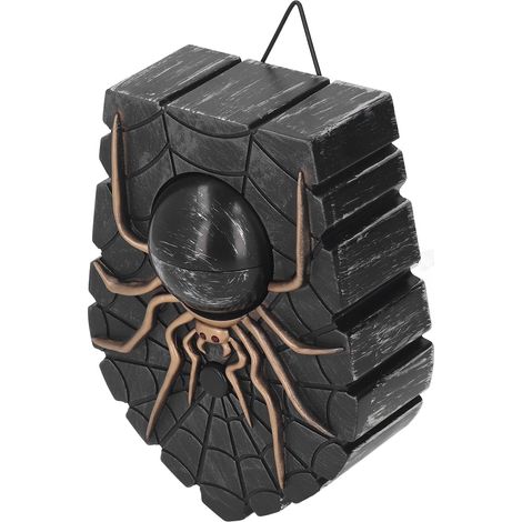 Sonnette décorative araignée multifonctionnelle et mobile en forme d'araignée à un œil avec effets lumineux et sons d'horreur pour Halloween à la maison (1/5)