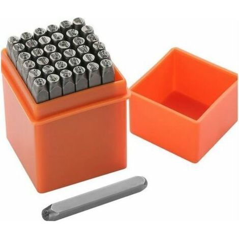 Set of 36 letter and number punches, 6mm – High-quality iron – For stamping metal, plastic, wood, and leather – Precise personalization (1/5)