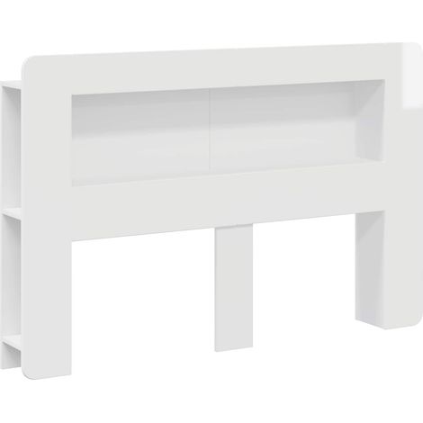 Testiera Testata del letto Bianco Lucido Legno ingegnerizzato (1/5)