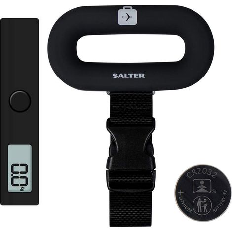 Salter 9500 Bkdctm Bilancia Pesa Valigie Capacità 40 Kg, Nero, 10 Cm (1/5)