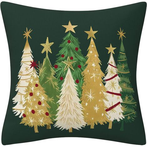 Fodere per cuscini a forma di albero di Natale, federe - 7 pezzi
