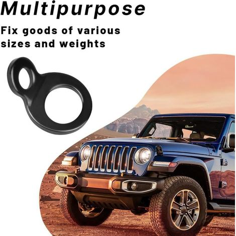 Lot de 10 anneaux de fixation de rechange pour crochets de chargement de voiture et accessoires de mousqueton universels pour voiture (1/5)