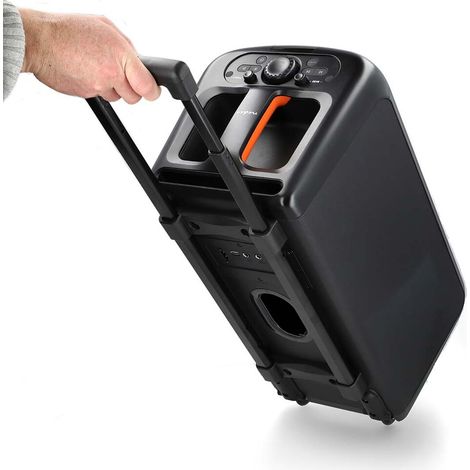 Nedis Bluetooth®-Party-Lautsprecher / Batterie 1 Betriebszeit Standardnutzung: 300 min / 240 W / Griff / Partylicht / Equalizer / Orange / Schwarz