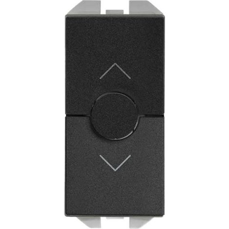 SIMON 270 Interrupteur de store à 3 positions et module étroit noir mat 20001333-098