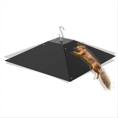 Déflecteur métallique anti-écureuils à suspendre pour mangeoire à oiseaux (1/5)