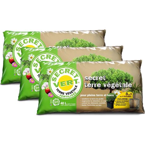 Terrreau bio secret terre végétale 40 litres (lot de 3) (1/3)