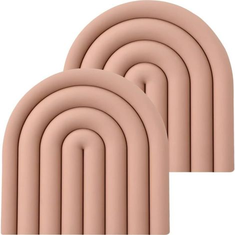 Dessous de plat en silicone pour casseroles et poêles chaudes, dessous de plat élégants et colorés résistants à la chaleur pour comptoir, dessous de plat polyvalents modernes, (1/5)