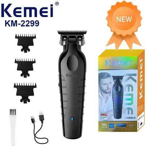 Tondeuse à cheveux professionnelle pour hommes, tondeuse sans fil, tondeuse à barbe électrique avec 3 sabots de guidage (1/5)