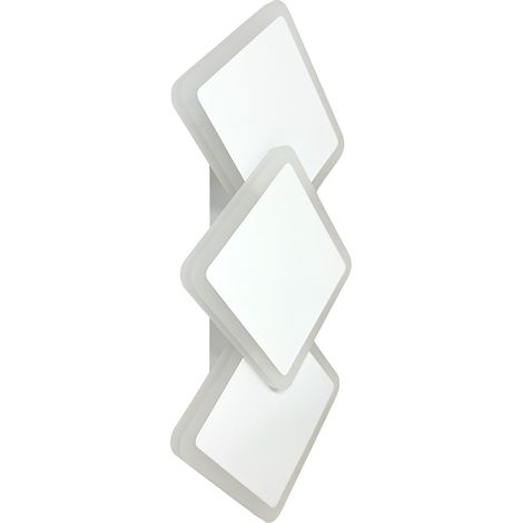 Applique moderno triplo rombi a led 14 watt da parete lumetto abat jour lampada da interno 3 colorazione di luce (1/5)