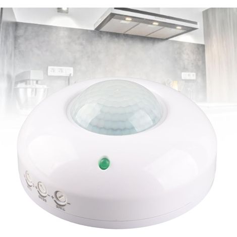 Détecteur de mouvement intelligent à induction de corps humain infrarouge monté au plafond (1/4)
