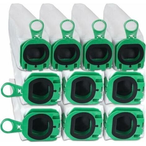 Lot de 10 sacs poussière compatibles Vorwerk Kobold VB100/FP100, set sacs aspirateur de rechange (1/5)